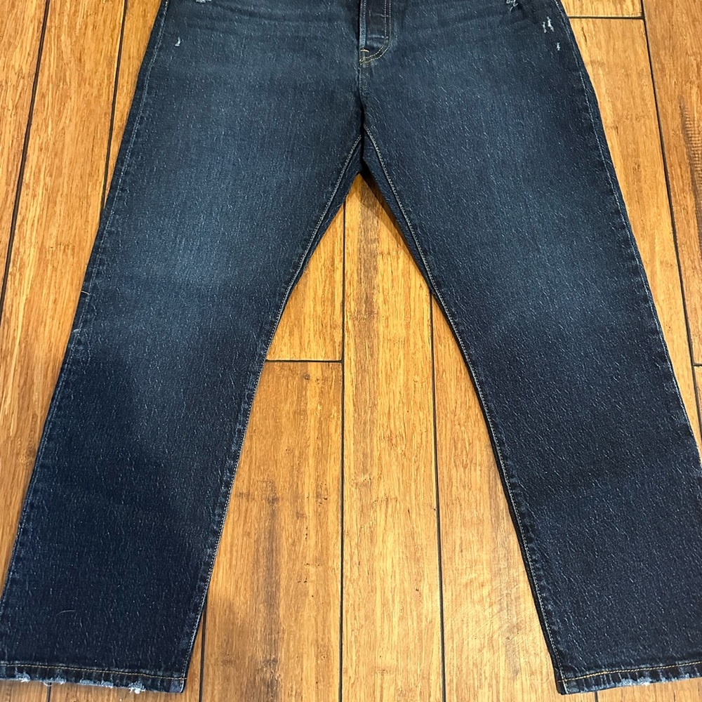 Levi's women's Deep Indigo 501 Original Cropped Jeans